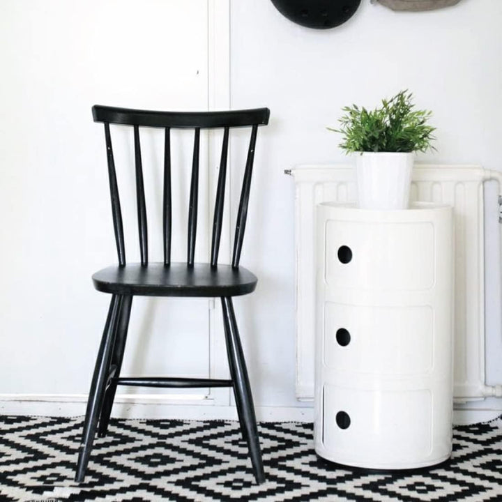 Kartell Componibili, 3 Elements, Schwarz, Runde Basis 3-fächer Schwarz, 3-fächer Schwarz