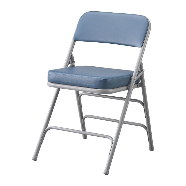 KAIHAOWIN Extra Dicke Gepolsterte Klappstuhl, Metall Klappstuhl mit Superweichem Kissen, Komfort Kla