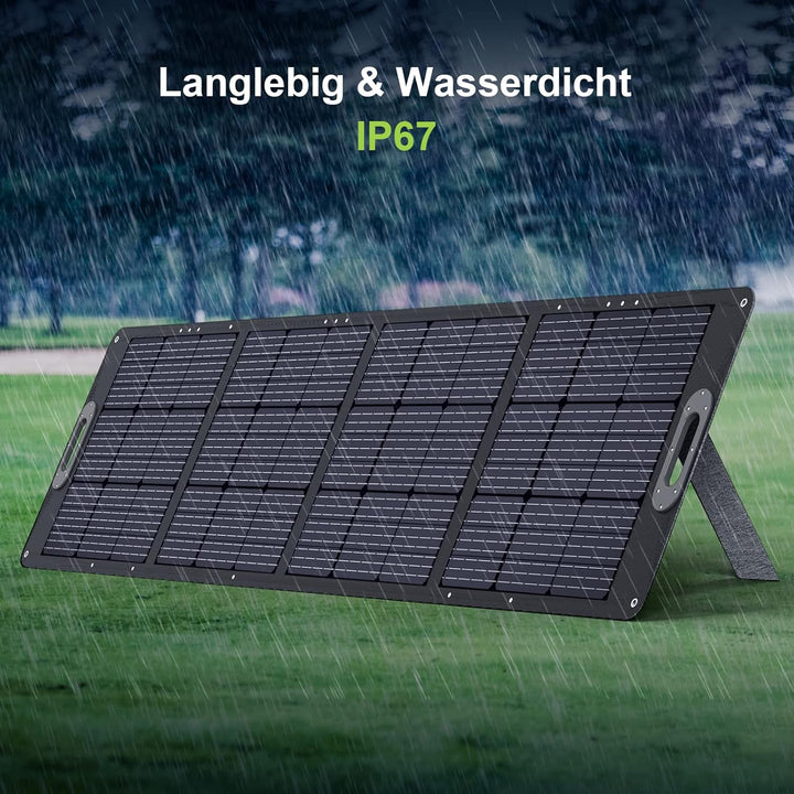 JustNow 200W Faltbares Solarpanel, Tragbares Solarpanel Solarmodul Solarladegerät,Faltung Solarladeg