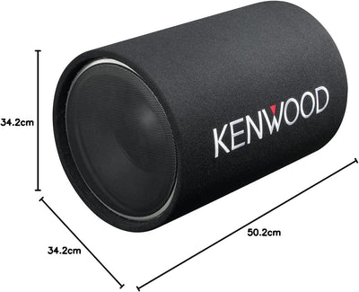 Kenwood KSC-W1200T Subwoofer (30 cm (12 Zoll), 1200 Watt) schwarz Single, Single