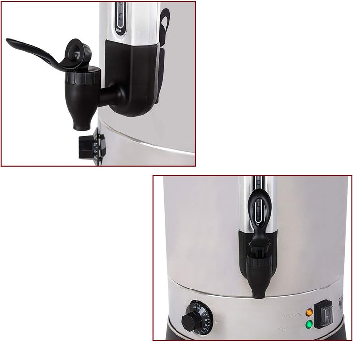 Beeketal 'BGWK5' Gastro Glühweinkocher 5 Liter Volumen mit Füllstandskala, Anit-Tropf Zapfhahn und s