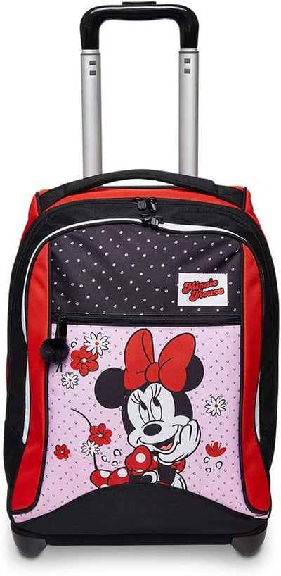 Seven Trolley, Minnie Mouse, 2 in 1, Schulranzen mit Rollen, Rucksack mit Trolleyfunktion für Kinder