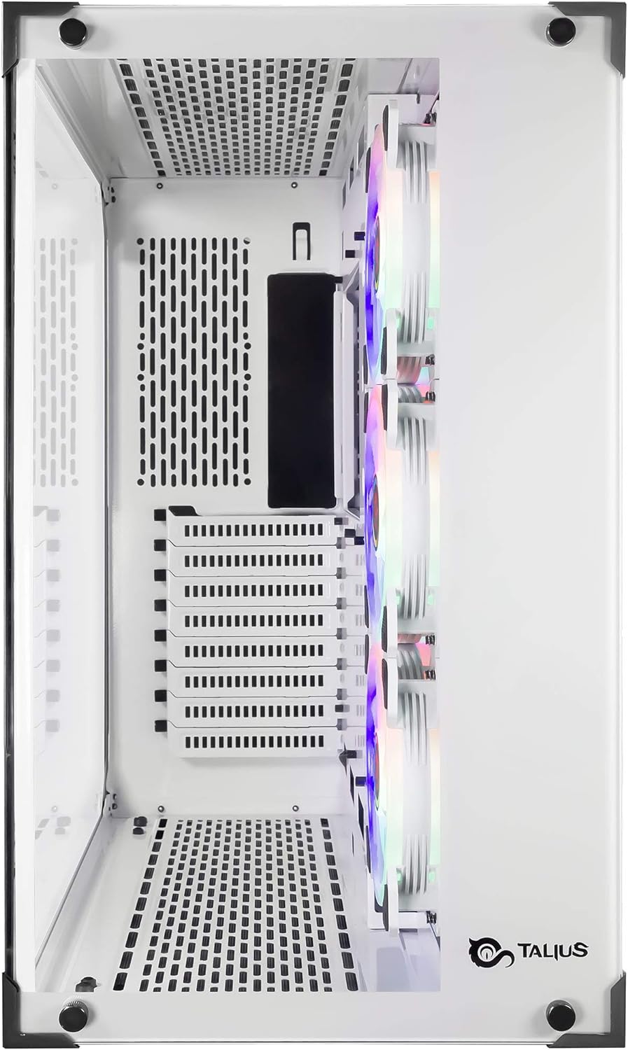 Talius Cronos Frost ATX-Gaming-Box, gehärtetes Glas, Lüfter Iris ARGB (in DREI Farben erhältlich) (W