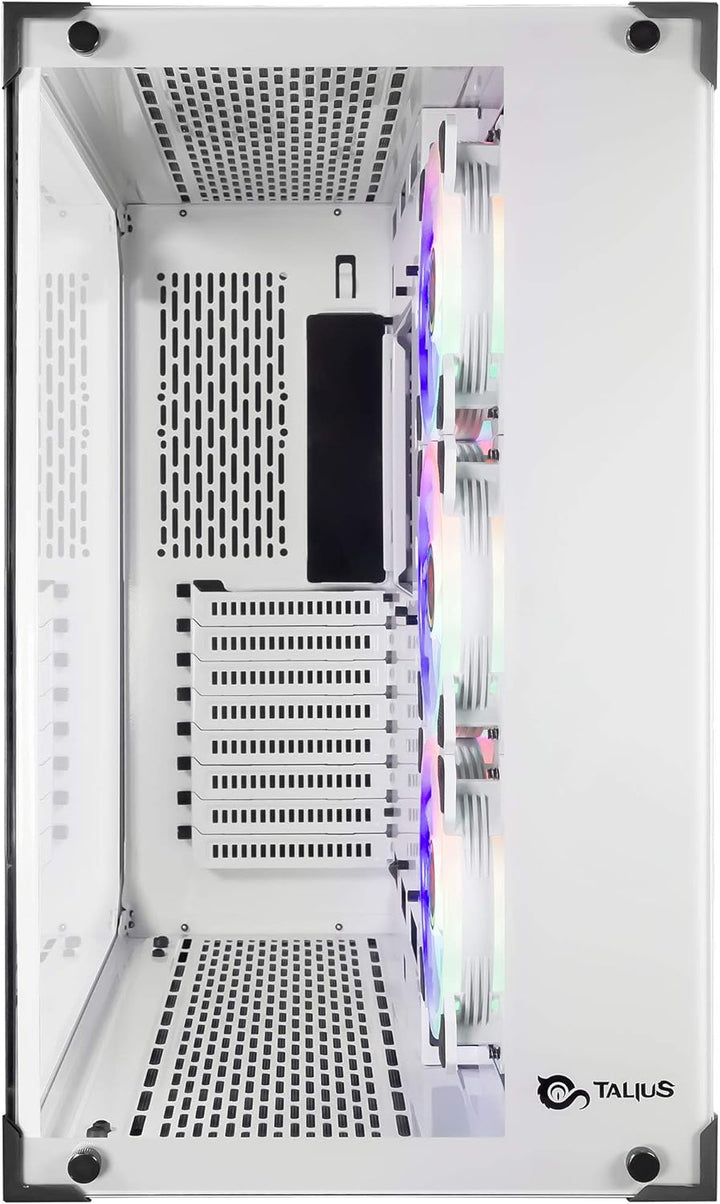 Talius Cronos Frost ATX-Gaming-Box, gehärtetes Glas, Lüfter Iris ARGB (in DREI Farben erhältlich) (W