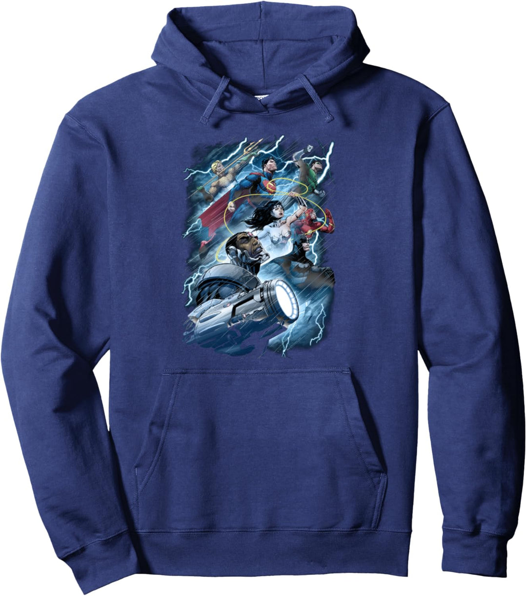 Justice League Ride the Lightening Pullover Hoodie
