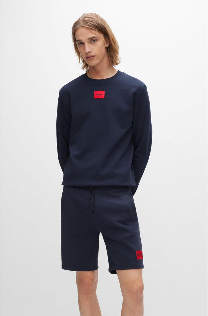 HUGO Herren Diragol212 Regular-Fit Sweatshirt aus Baumwoll-Terry mit Logo-Label XS Dark Blue405, XS