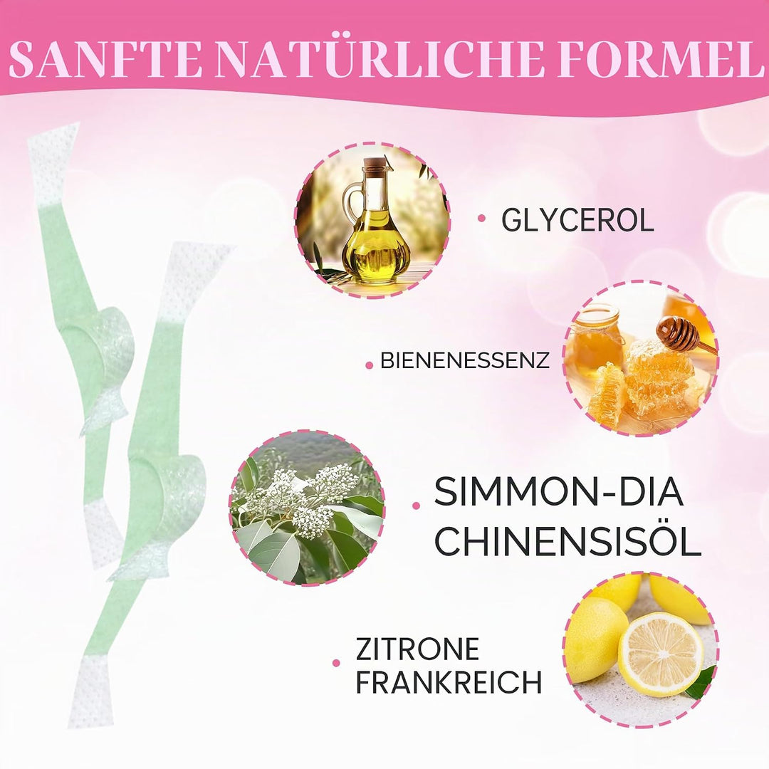 Beauty7 Kaltwachsstreifen für Gesicht, 48 Streifen, Enthaarungsstreifen, Augenbrauen und Lippen, nor