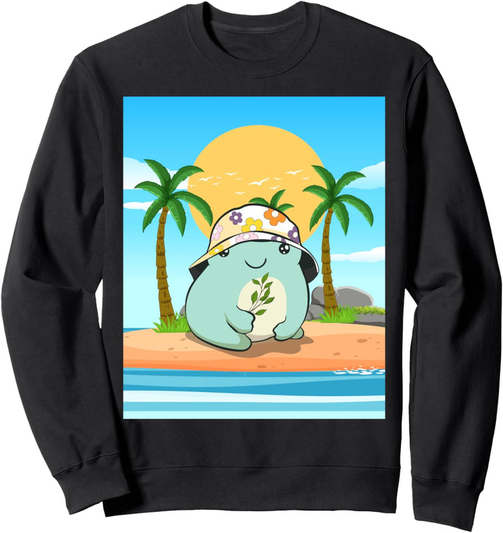Coconut Girl Aesthetic Kawaii Frosch Sommer Beach Sweatshirt