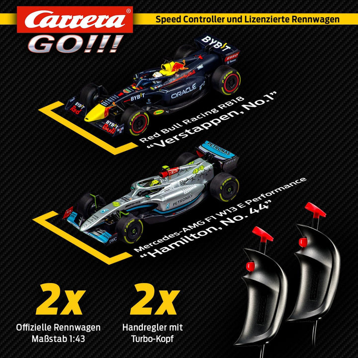 Carrera GO Max Performance Rennstrecken-Set für Erwachsene & Kinder ab 6 Jahren 6.3m Länge Rennbahne