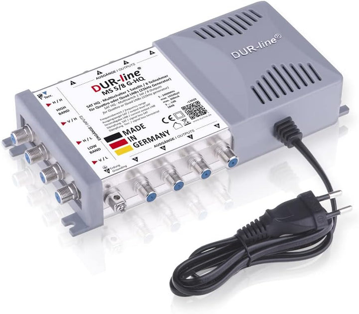 DUR-line MS 5/8 G-HQ - Multischalter - Made in Germany - SAT Multischalter für 8 Teilnehmer/TV - str