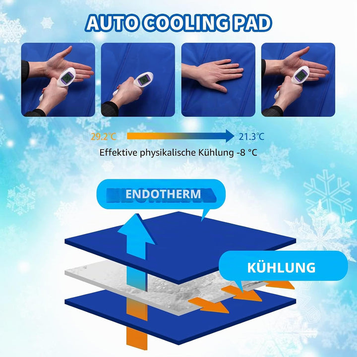 GENERAL ARMOR Gel Kühlendes Kissen Kühlmatte - Matte zur Regulierung der Körpertemperatur kühldecke