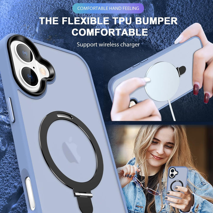 Verco Magnetischer Ring Ständer für iPhone 17 Hülle, kompatibel mit MagSafe Stossfest Luxury Translu