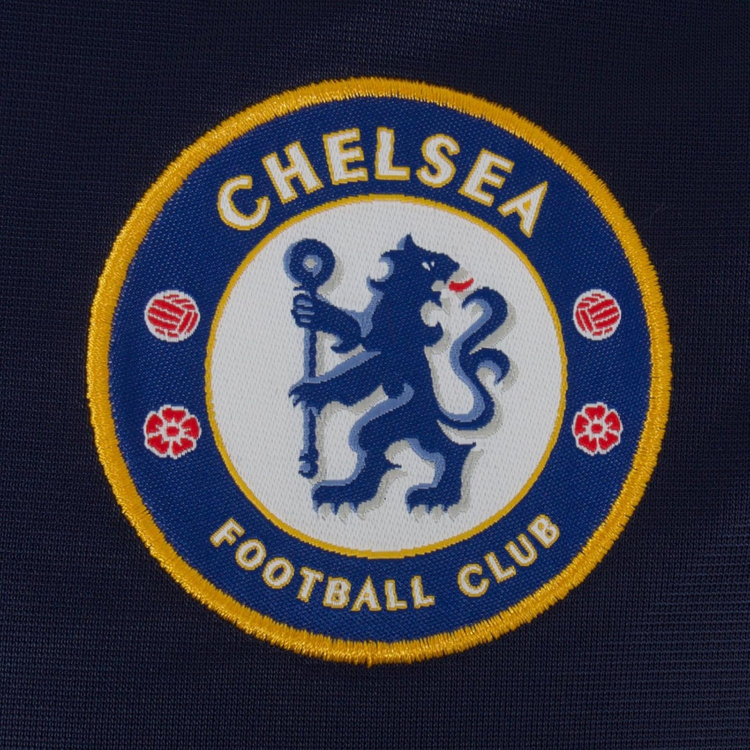 Chelsea FC Herren Retro-Trainingsjacke - Reissverschluss - Polyester S Dunkelblau mit Gestreiftem Kr