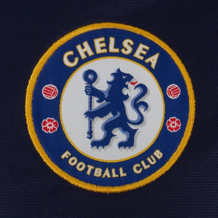Chelsea FC Herren Retro-Trainingsjacke - Reissverschluss - Polyester L Dunkelblau mit Gestreiftem Kr