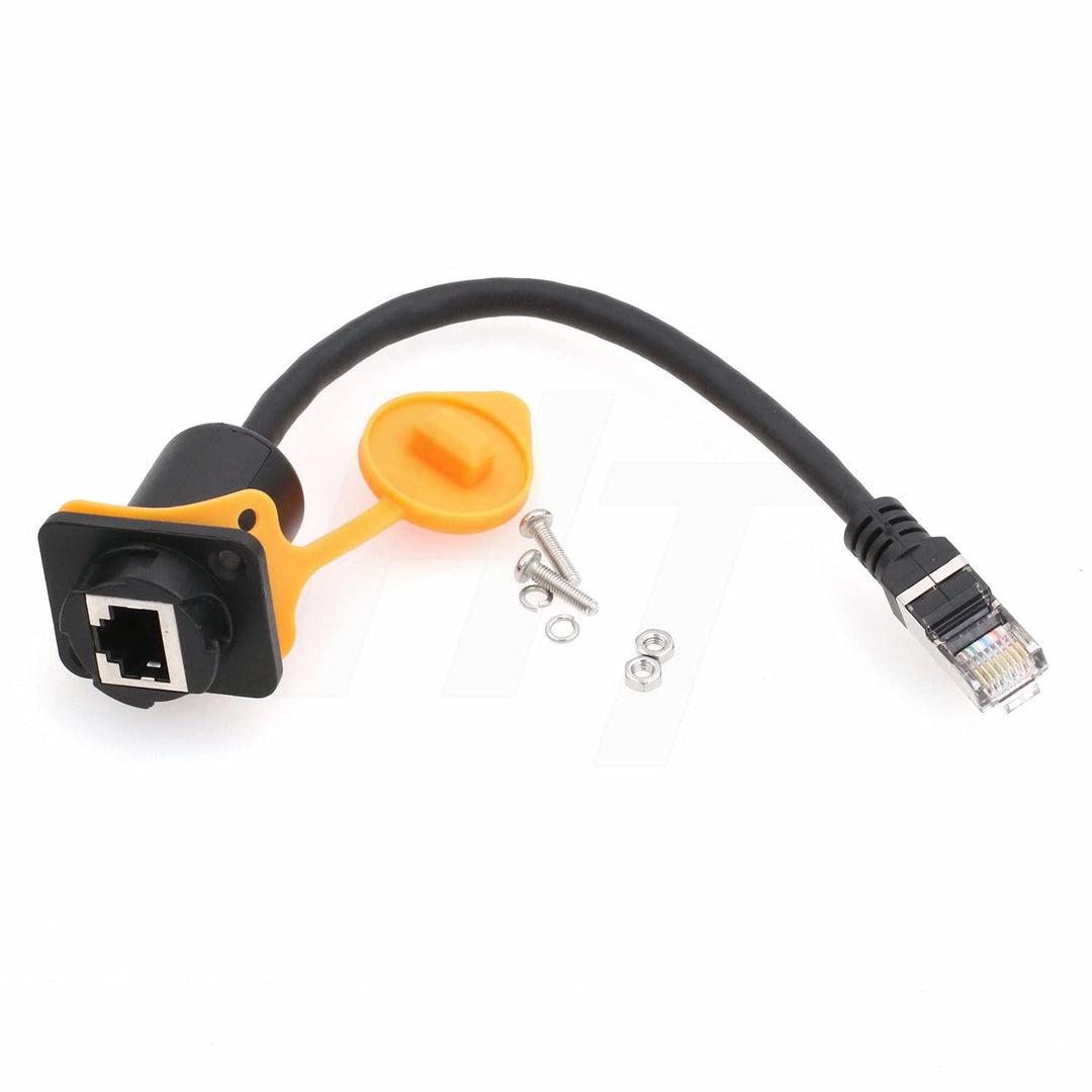 LAN-Ethernet-Netzwerk-Verlängerungskabel, RJ45-Verlängerungskabel, Panelmontage, Buchse, wasserdicht