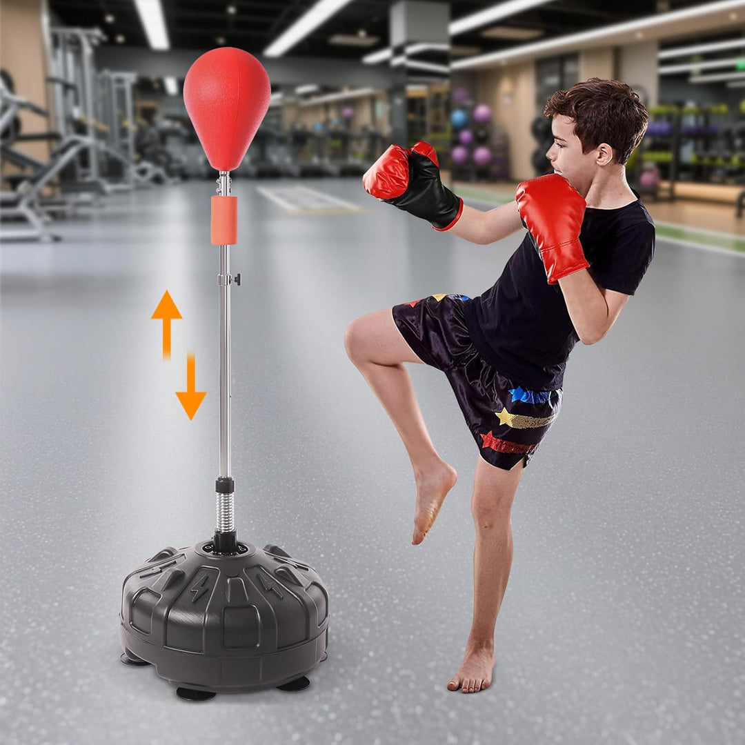 Boxsack Erwachsene Stehend Boxball Set Boxsack für Erwachsene Höhenverstellbarer Boxrahmen 120-160 c