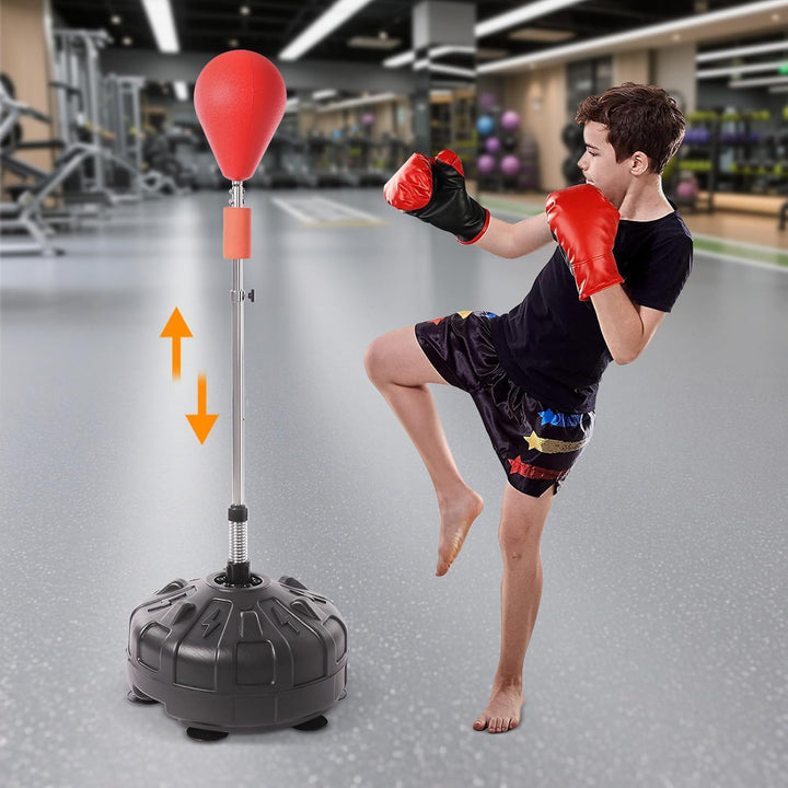 Punchingball Boxstand 120-160cm, Standboxsack Einstellbare Erwachsene, Freistehender Boxball Boxsack