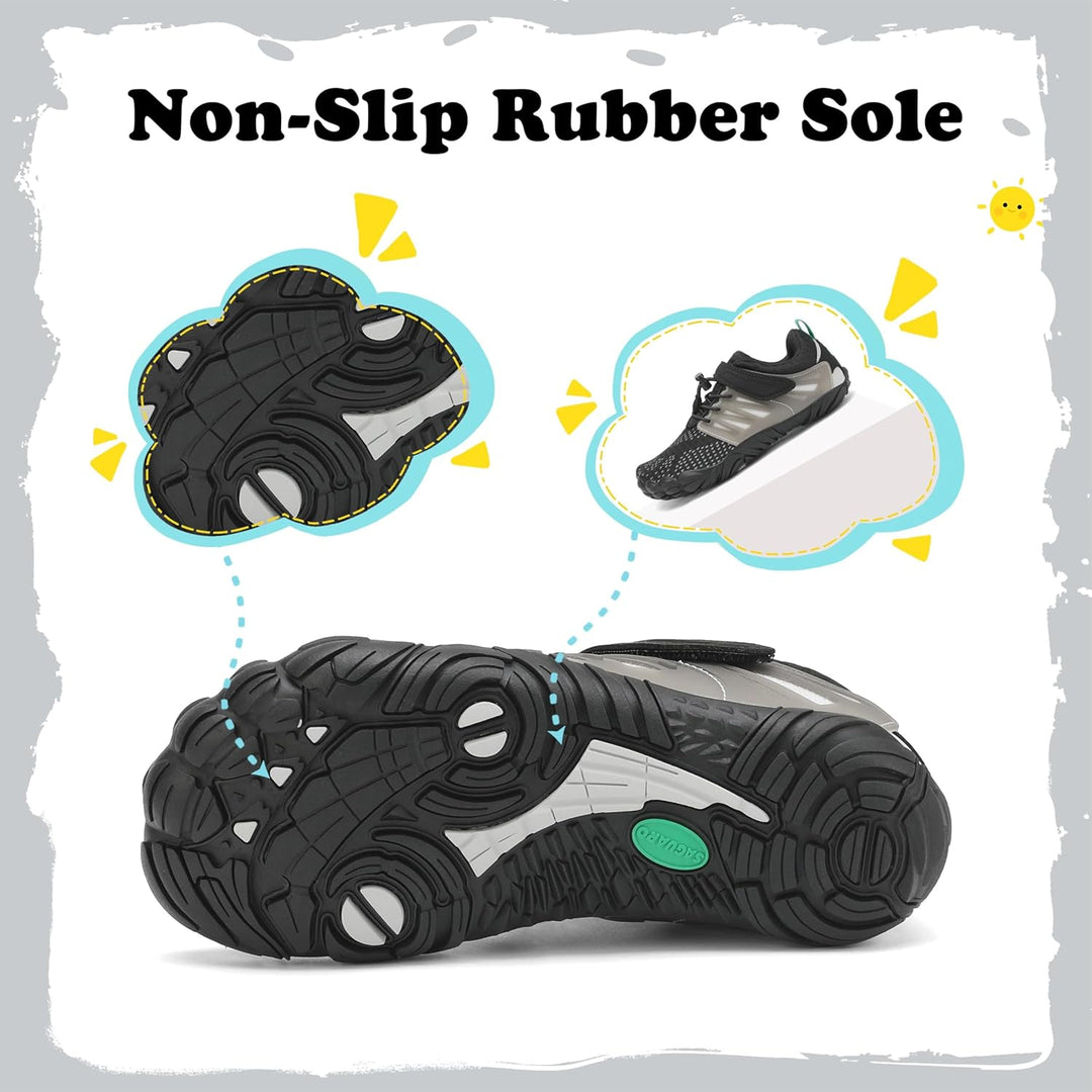 SAGUARO Jungen Mädchen Barfussschuhe Atmungsaktiv Badeschuhe für Kinder Gr.24-36 24 EU Barfuss Schwa