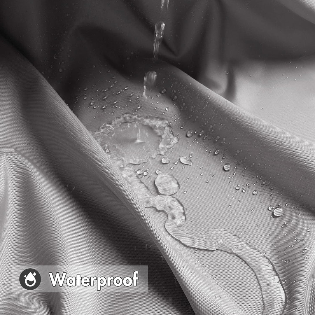 MIULEE Duschvorhang 240x200cm Grau Wasserdicht Badvorhang Anti-schimmel und Textil Waschbar Schnellt