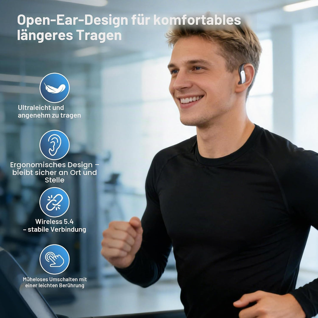 KI Übersetzer Kopfhörer, 140 Sprachen mit ENC/App Übersetzungskopfhörer in Echtzeit, Bluetooth 5.4 T