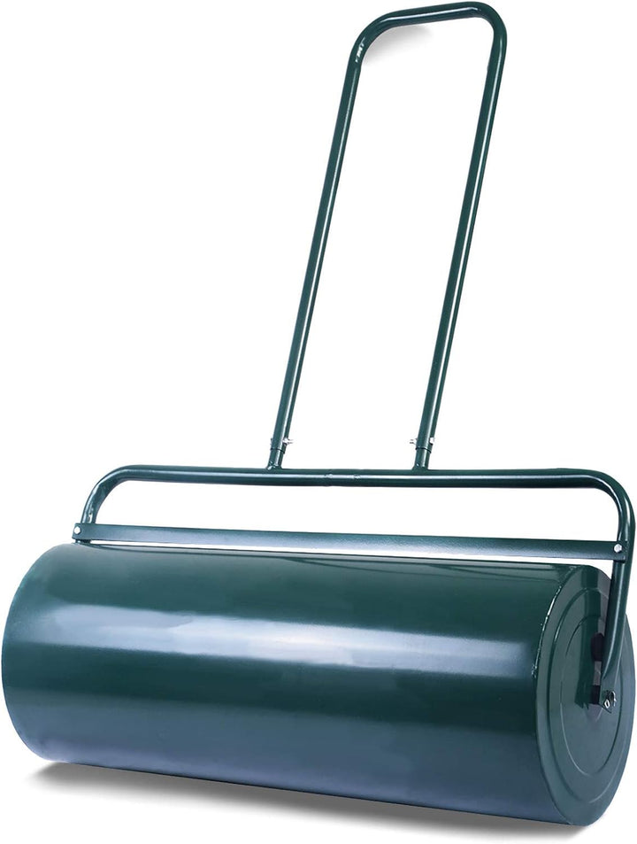 GOPLUS Rasenwalze, 48L/63L Gartenwalze befüllbar mit Wasser & Sand, Rasenroller aus Metall, Graswalz