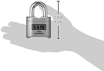 Kasp K11960D Kombinationsschloss, Silber open shackle, open shackle