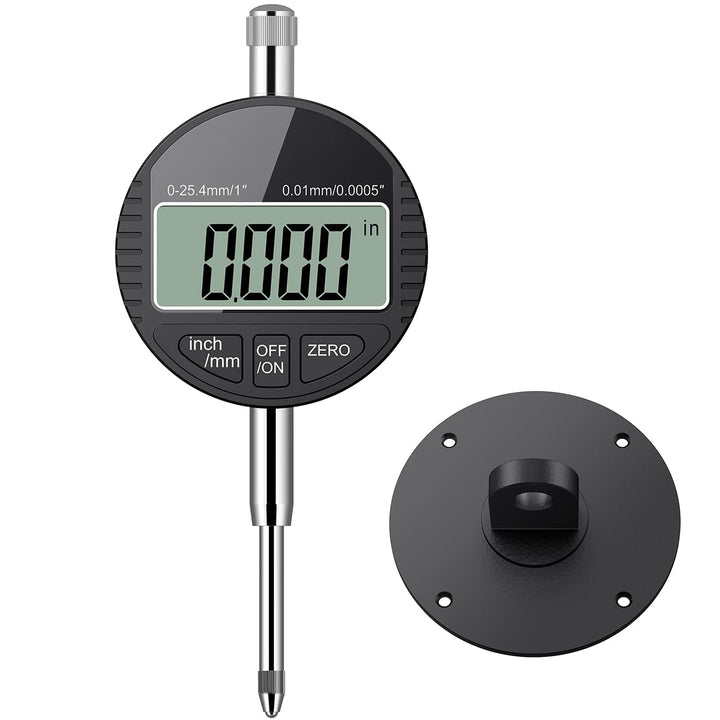 AUTOUTLET Digitale Messuhr 0.01/0.0005'', digitale Messuhr Messtaster 0-25.4mm/1'' Messbereich, mit