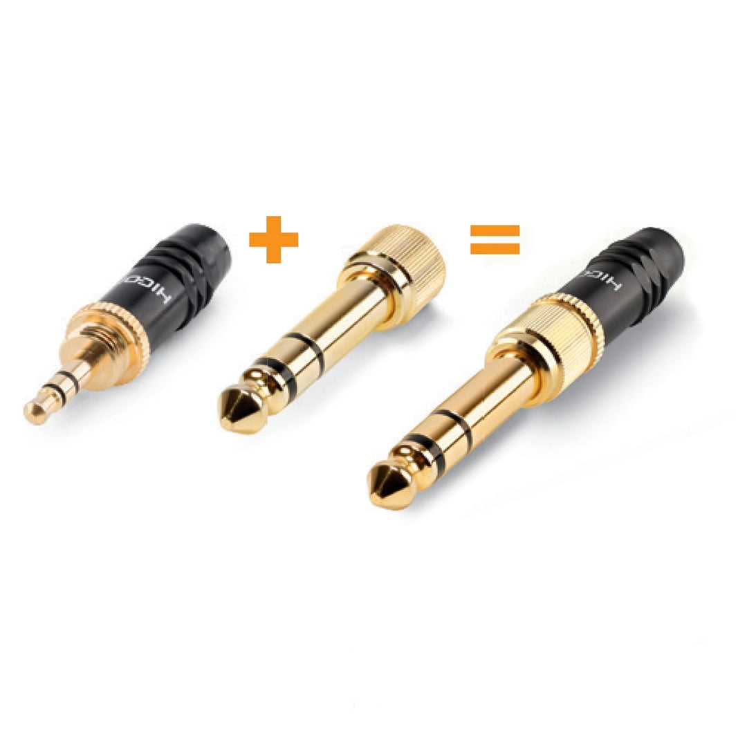 SOMMER CABLE 50cm Patch- Adapterkabel 6,3mm / 3,5mm Klinke Stecker auf 6,3mm / 3,5mm HICON HI-J3563S
