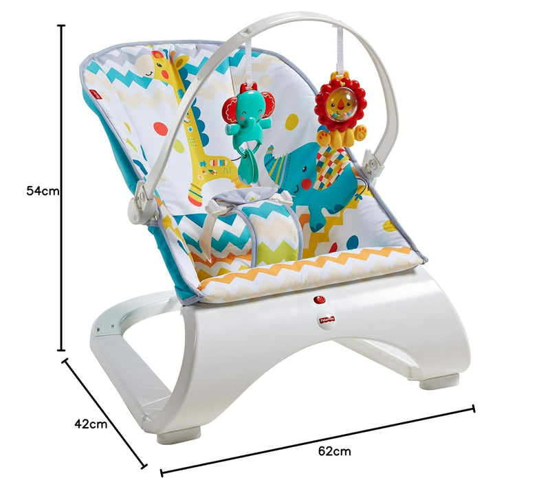 Fisher-Price Bunte karneval Comfort Curve Bouncer, Mehrfarbig,