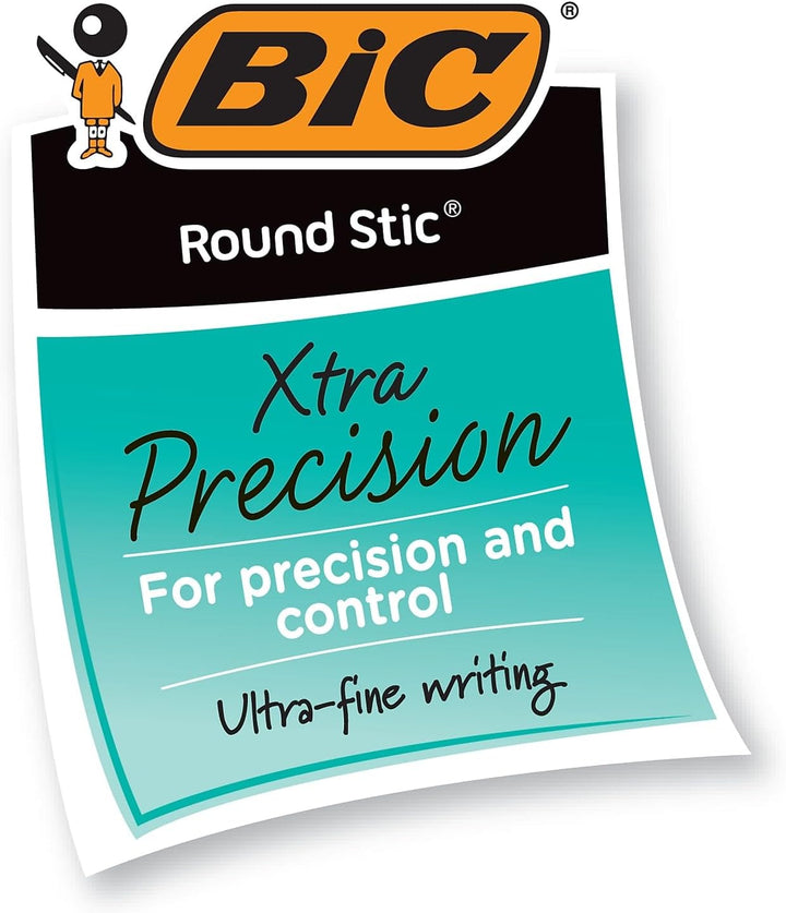 BIC America GSF11BE Round Stic Ballpoint Stick Pen Blue Ink, Fine, Dozen