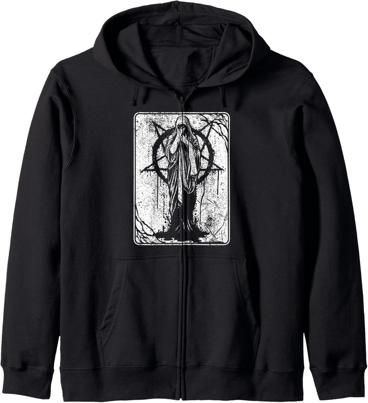 Satanic Okkult Dark Art Evil 666 Pentagram Antichrist Kapuzenjacke