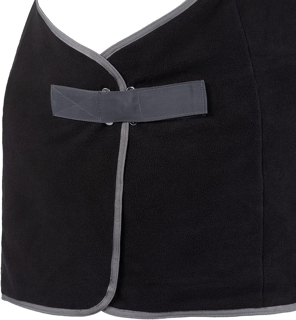 Equinate Abschwitzdecke Nevada aus Fleece mit Widerristpolster und Kreuzbegurtung 165cm Schwarz Schw