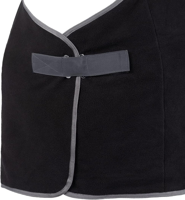 Equinate Abschwitzdecke Nevada aus Fleece mit Widerristpolster und Kreuzbegurtung 165cm Schwarz Schw