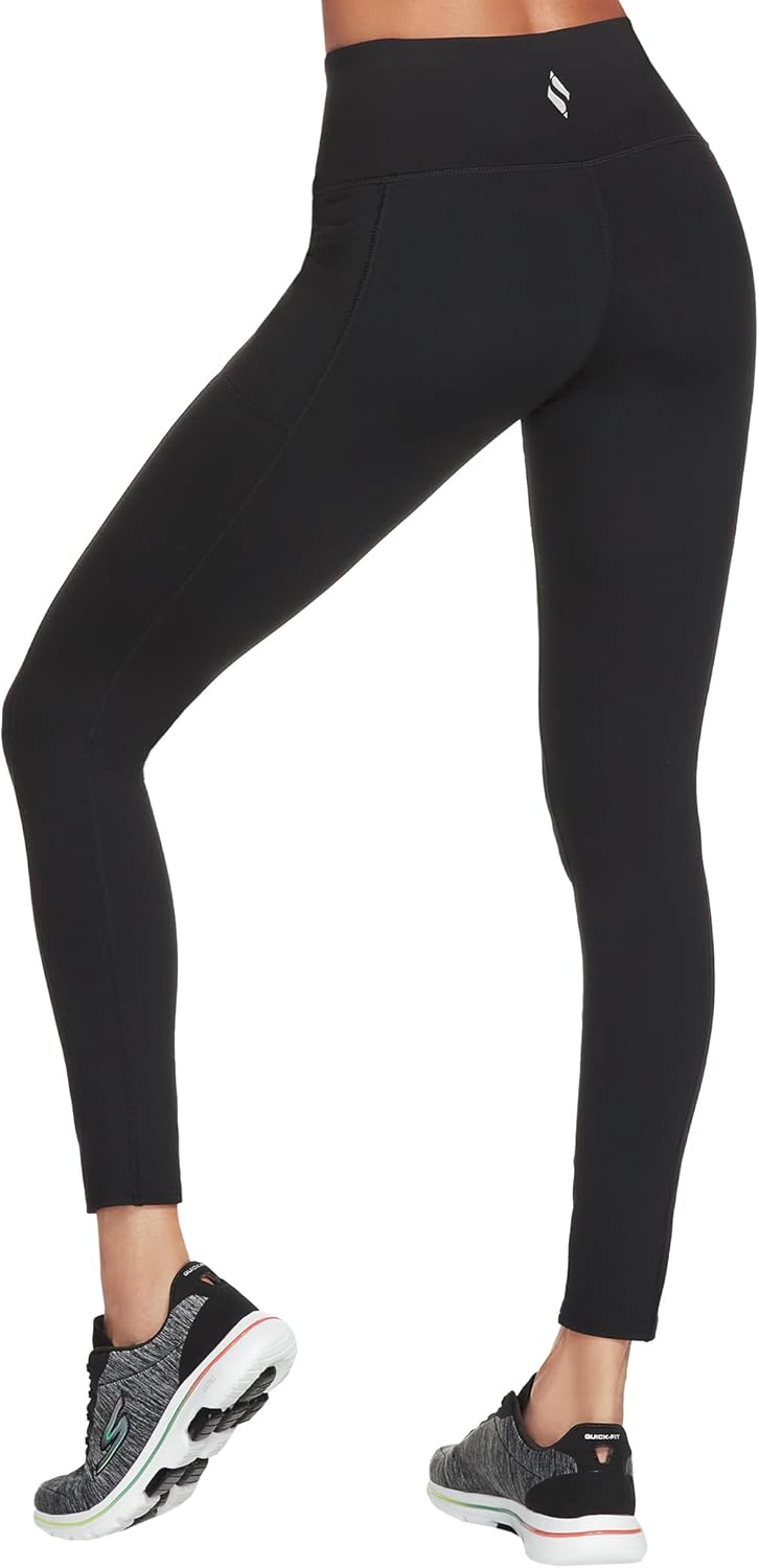 Skechers Damen Hose Gowalk High Waisted Legging, Bold Black