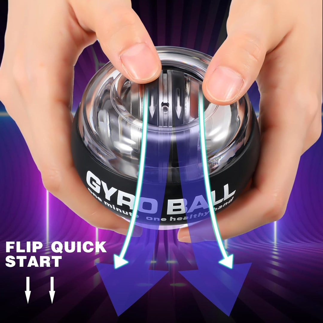 Glimin 4 Stück Handgelenk-Stärkung Auto Start Handgelenk Trainer Ball Hand Gyro Ball Selbststartend