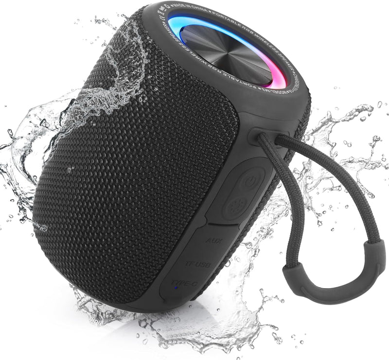 SENXINGYAN Bluetooth Lautsprecher 20W, Bluetooth Box, LED Musikbox Wasserdicht IPX6, 360° HD Stereo