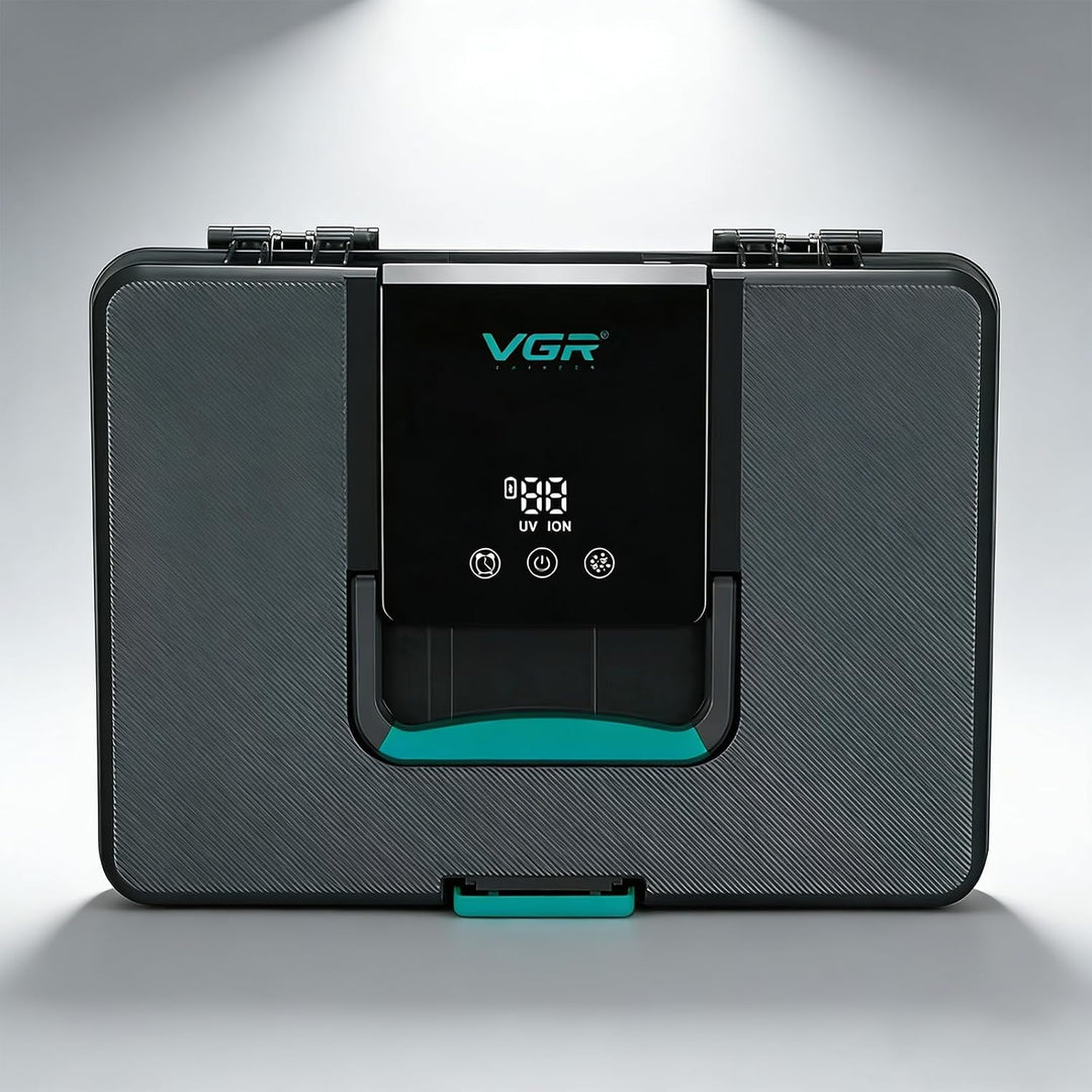 VGR 840 Profi Haarschneidemaschine Set Reinigungsbox Mit Timer-Reinigung | Hochwertige Aufbewahrungs