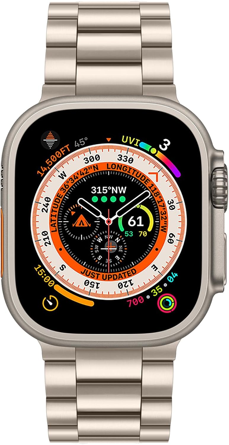 Tasikar Armbänder Kompatibel mit Apple Watch Ultra Ultra 2 49mm Prämie Edelstahl Metallarmband Kompa