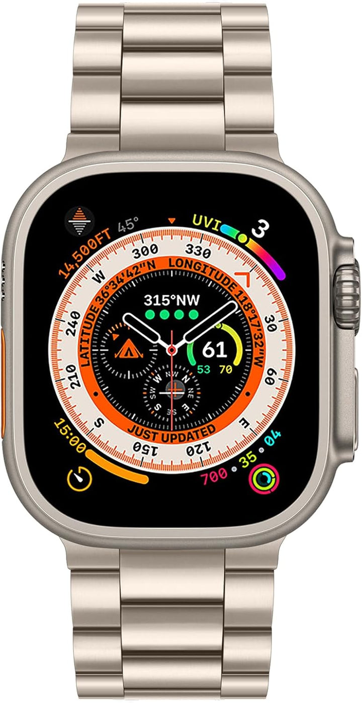 Tasikar Armbänder Kompatibel mit Apple Watch Ultra Ultra 2 49mm Prämie Edelstahl Metallarmband Kompa