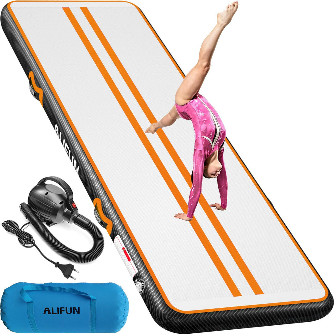 ALIFUN Air Matte Track, 2m/3m/4m/6m Aufblasbar Gymnastikmatte, Turnmatte, Tumbling Matten 10/20cm ho