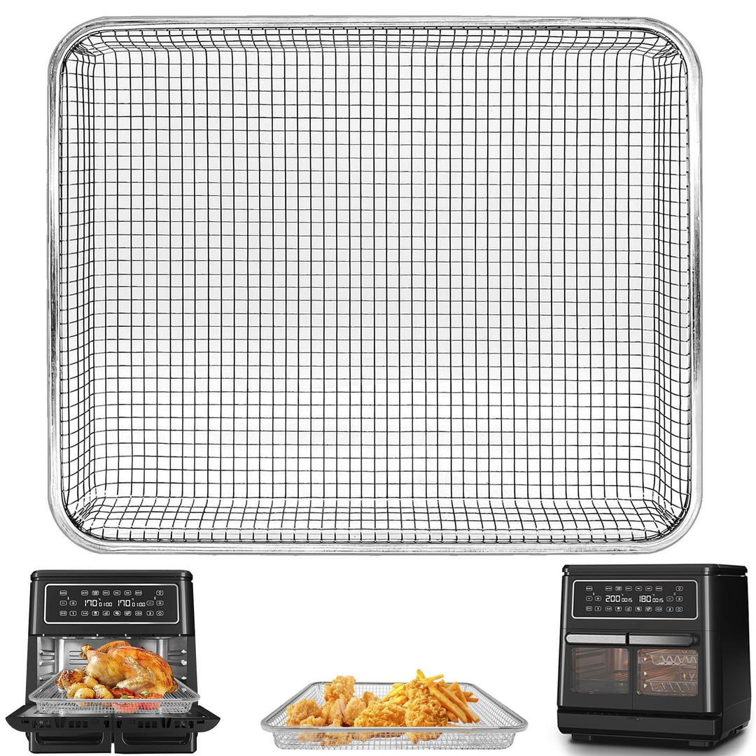 GWYXC Ersatzteilkorb für Breville Halo Flexi Luftfritteuse, 30,5 x 24,8 x 3,3 cm, Edelstahl, Air-Fri