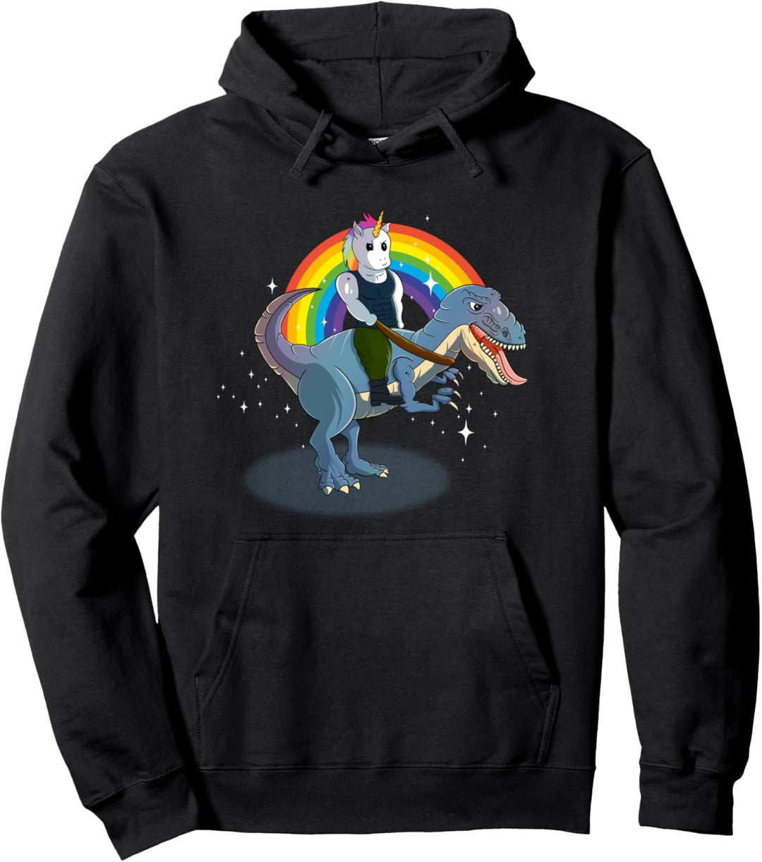 Einhorn, Dinosaurier, T Rex - Weihnachtsgeschenk Pullover Hoodie