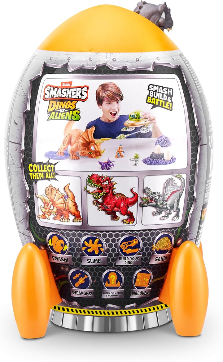 Smashers Dino vs Aliens Medium (Spinosaurus) von ZURU, aufschlagbares Spielzeug-Ei für Jungen, SPINO