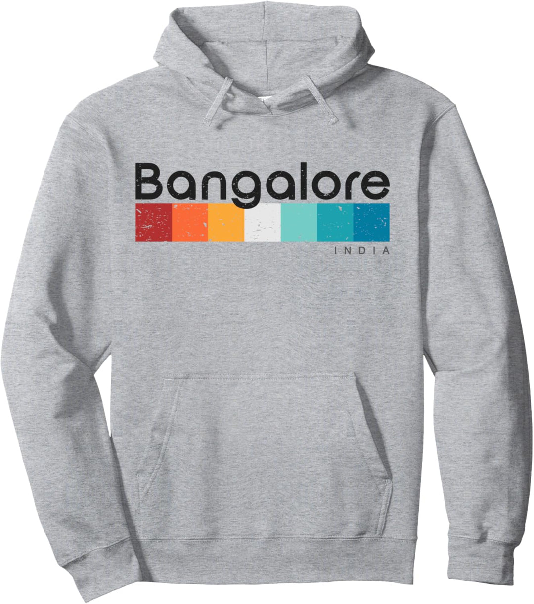 Bangalore, Indien, Vintage-Design-T-Shirt im Retro-Stil Pullover Hoodie