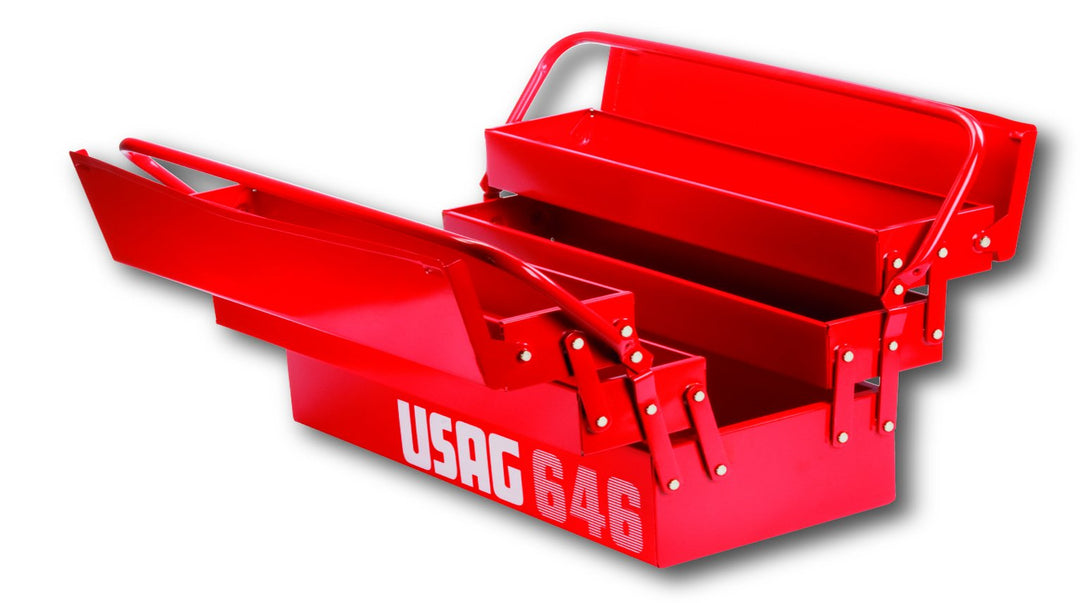 USAG 646/5LV - Ausziehbarer Werkzeugkasten, lange Form mit fünf Fächern (unbestückt) 5 Fächer lang,