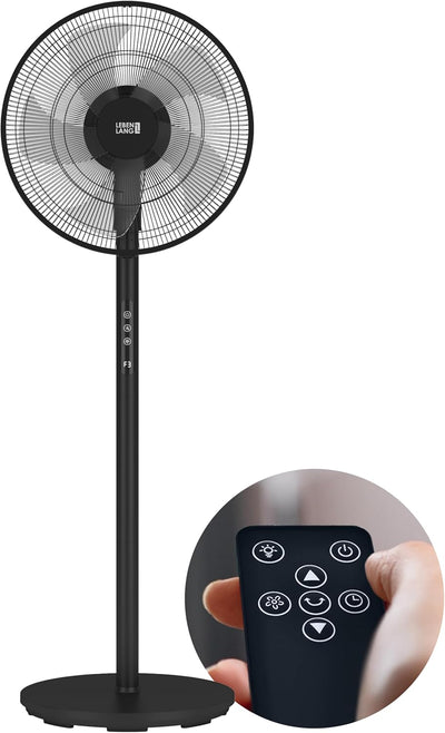 LEBENLANG Standventilator mit Fernbedienung - 3510m3/h & LED-Display & 5 Modi I Energiesparend & Osz