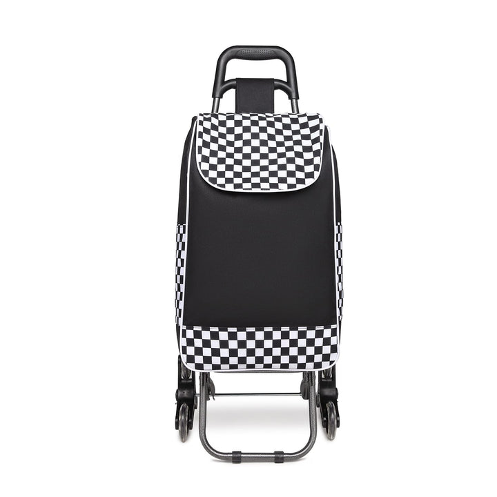 Kono Einkaufstrolley Stabiler 2 in 1 Klappbar Einkaufswagen Multifunktional Treppensteigwagen mit 3
