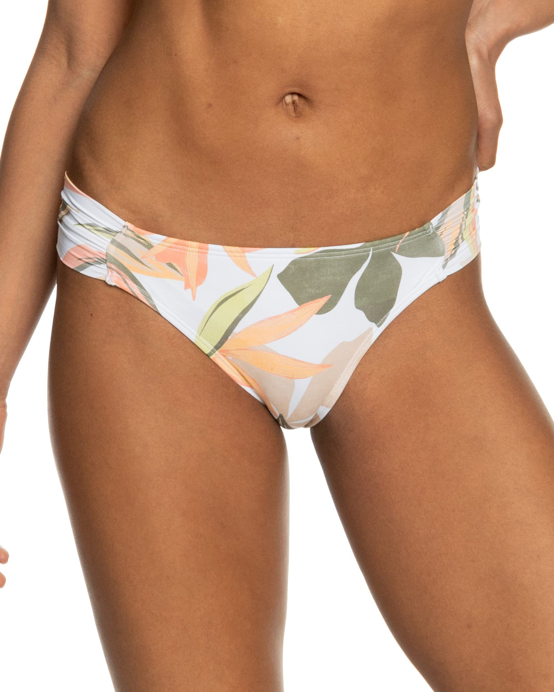 Roxy Damen Solid Beach Classics Moderate Swimsuit Bikini Bottom Bikinihose XXL Bright White Subtly S