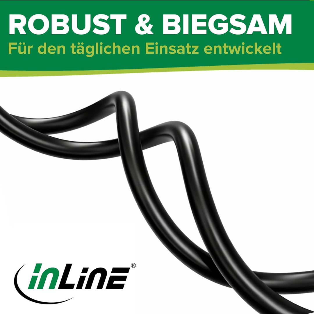 InLine Schutzkontakt-Verlängerungskabel CEE 7/7 für Innenbereich, GS-zertifiziert mit Kinderschutz,