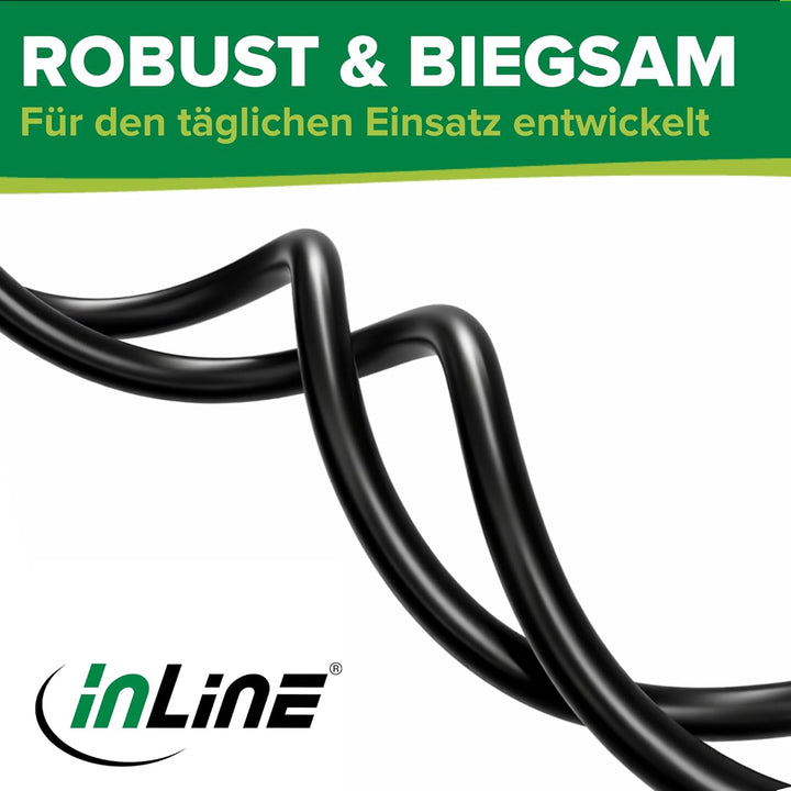 InLine Schutzkontakt-Verlängerungskabel CEE 7/7 für Innenbereich, GS-zertifiziert mit Kinderschutz,